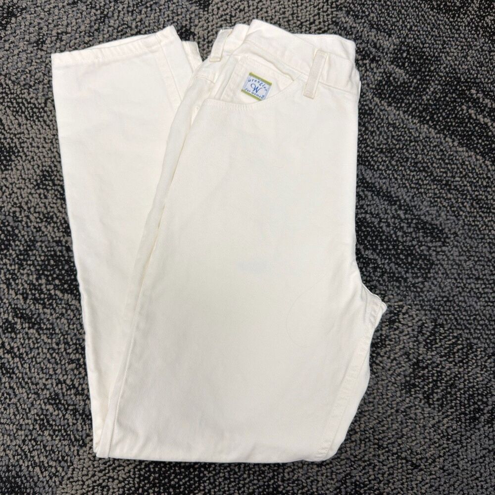 Vintage Wrangler Women’s Off White Jeans Size Medium High Rise Straight Leg 29”